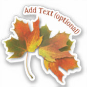 Golden Autumn Leaves Sticker (Voorkant)