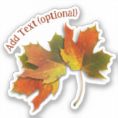Golden Autumn Leaves Sticker (Voorkant)
