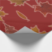 Golden Autumn lekt op rode aangepaste kleuren Cadeaupapier (Hoek)