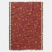 Golden Autumn lekt op rode aangepaste kleuren Deken (Voorkant Verticaal)