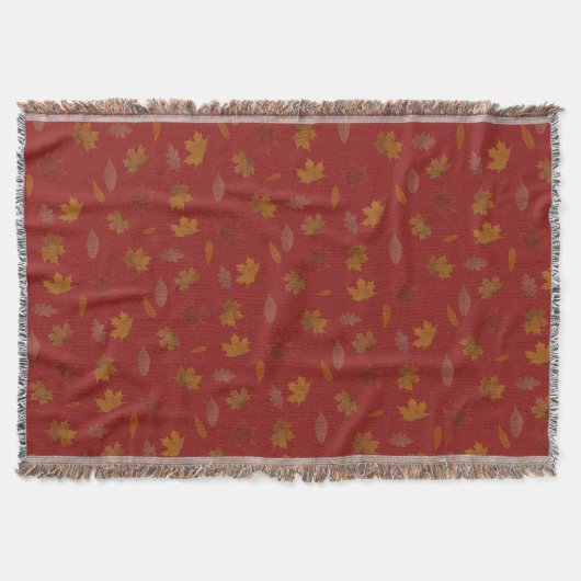 Golden Autumn lekt op rode aangepaste kleuren Deken (Voorkant)