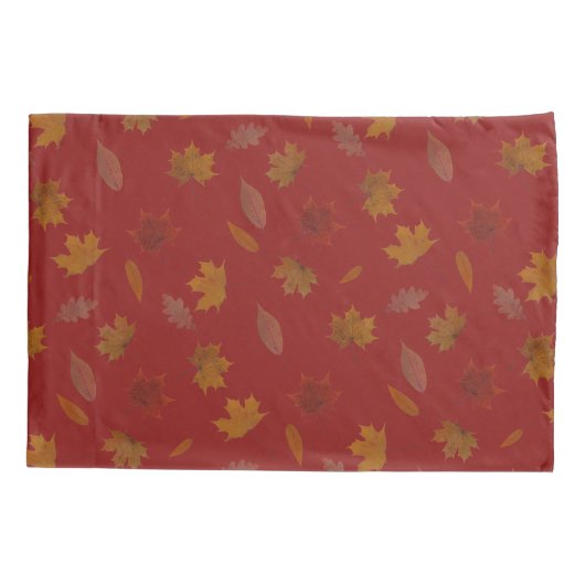 Golden Autumn lekt op rode aangepaste kleuren Kussensloop (Achterkant)