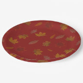 Golden Autumn lekt op rode aangepaste kleuren Papieren Bordje (Gekanteld)