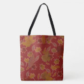 Golden Autumn lekt op rode aangepaste kleuren Tote Bag (Voorkant)
