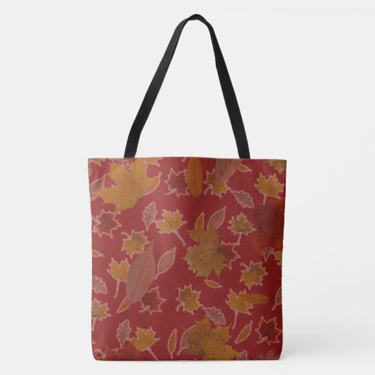 Golden Autumn lekt op rode aangepaste kleuren Tote Bag (Voorkant)