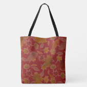 Golden Autumn lekt op rode aangepaste kleuren Tote Bag (Achterkant)