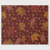 Golden Autumn lekt op Wine Red Custom Color Cadeaupapier (Vlak)