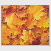 Golden Autumn Maple Leaves Cadeaupapier (Vlak)