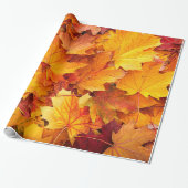 Golden Autumn Maple Leaves Cadeaupapier (Uitgerold)