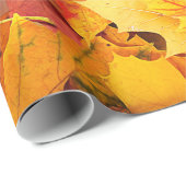 Golden Autumn Maple Leaves Cadeaupapier (Rol Hoek)