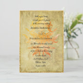 Golden Autumn Pineapple Damask met  Linen Kaart (Staand voorkant)
