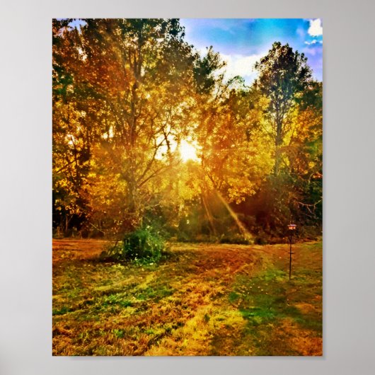 Golden Autumn Print, Waarde Poster papier (mat) (Voorkant)
