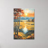 Golden Autumn Retreat Canvas Afdruk (Voorkant)