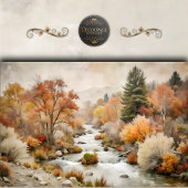 Golden Autumn River Decoupage Tissuepapier
