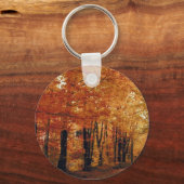 Golden Autumn Road Sleutelhanger (Voorkant)