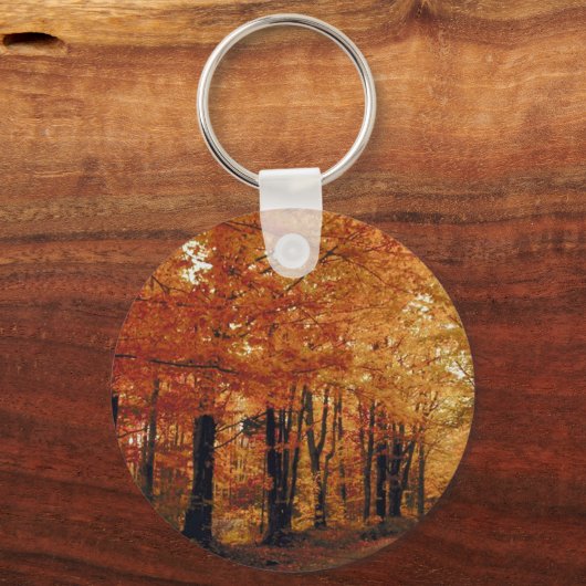 Golden Autumn Road Sleutelhanger (Voorkant)