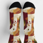 Golden Autumn Sokken in Cream, Bourgogne en Olijf (Top)