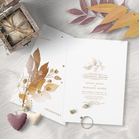 Golden Autumn Splash Rehearsal Dinner ID655 Kaart