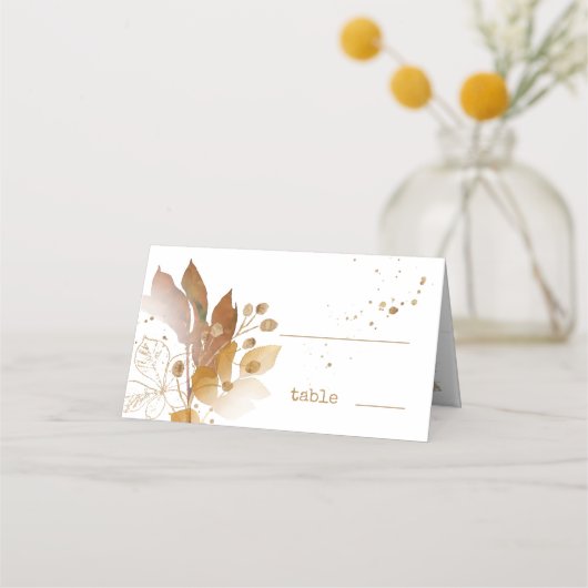 Golden Autumn Splash Wedding ID655 Plaatskaartje (Voorkant)
