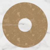 Golden Autumn Splash Wedding ID655 Wijnglaslabel (Achterkant)