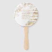 Golden Autumn Splash Wedding Party ID655 Handwaaier (Achterkant)