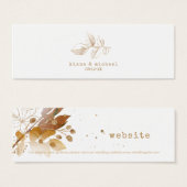Golden Autumn Splash Wedding Website ID655 Mini Visitekaartjes (Voorkant /achterkant)