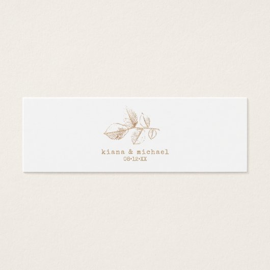 Golden Autumn Splash Wedding Website ID655 Mini Visitekaartjes (Voorkant)