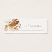 Golden Autumn Splash Wedding Website ID655 Mini Visitekaartjes (Achterkant)