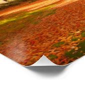 Golden Autumn Tree-lined Path Poster (Hoek)