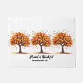 Golden Autumn Trees Happy Thanksgiving Greeting Deurmat (Voorkant)