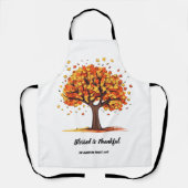 Golden Autumn Trees Happy Thanksgiving Greeting Schort (Voorkant)