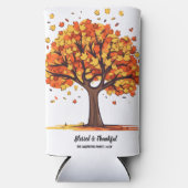 Golden Autumn Trees Happy Thanksgiving Greeting Seltzer Blikjeskoeler (Voorkant)