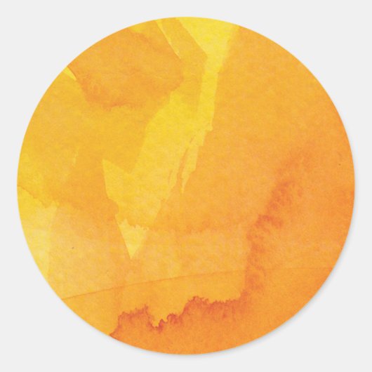 Golden Autumn Waterverf Ronde Sticker (Voorkant)
