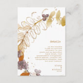Golden Autumn Wedding Berries Details ID655 Informatiekaartje (Voorkant)