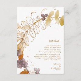Golden Autumn Wedding Berries Details ID655 Informatiekaartje