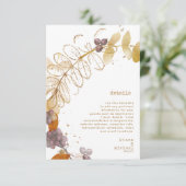 Golden Autumn Wedding Berries Details ID655 Informatiekaartje (Staand voorkant)
