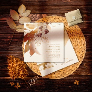 Golden Autumn Wedding Berries ID655 Kaart