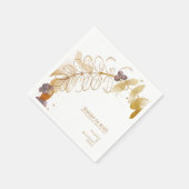 Golden Autumn Wedding Berries ID655 Servet (Hoek)