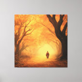 Golden Autumn Zen Path Canvas Afdruk (Voorkant)