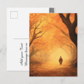 Golden Autumn Zen Path Feestdagenkaart (Voorkant / Achterkant)