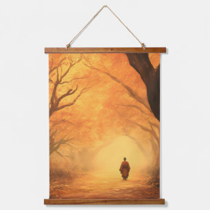 Golden Autumn Zen Path Hangend Wandkleed