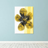 Golden Autumnal Floral Abstract Canvas Afdruk (Insitu (Houten vloer))