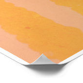 Golden Autumnal Floral roos Abstract goud Poster (Hoek)