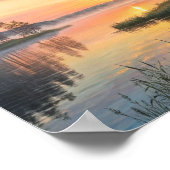 Golden Awakening: A Misty Morning Sunrise Over the Poster (Hoek)