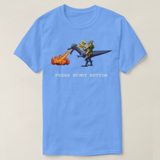 Golden Ax Pixel Style Retro DOS game fan T-shirt (Design voorkant)