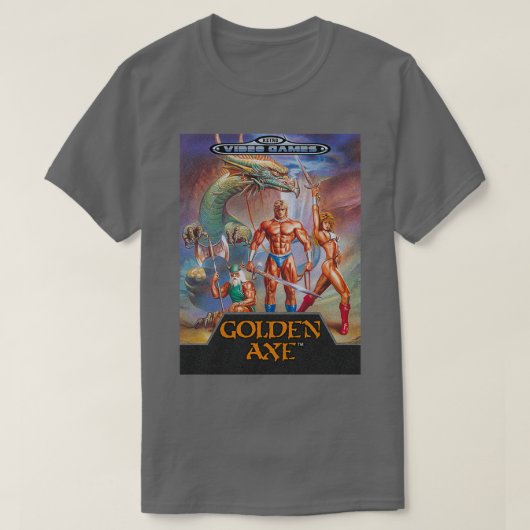 Golden Ax Retro Video Games T-shirt (Design voorkant)