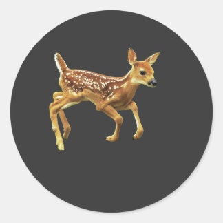 Golden baby deer ronde sticker