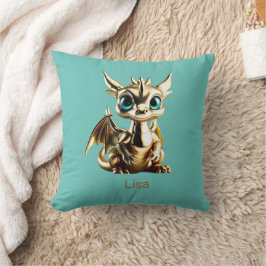 Golden Baby Dragon Kussen