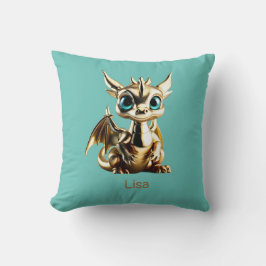 Golden Baby Dragon Kussen