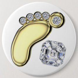 Golden Baby Foot Ronde Button 6,0 Cm